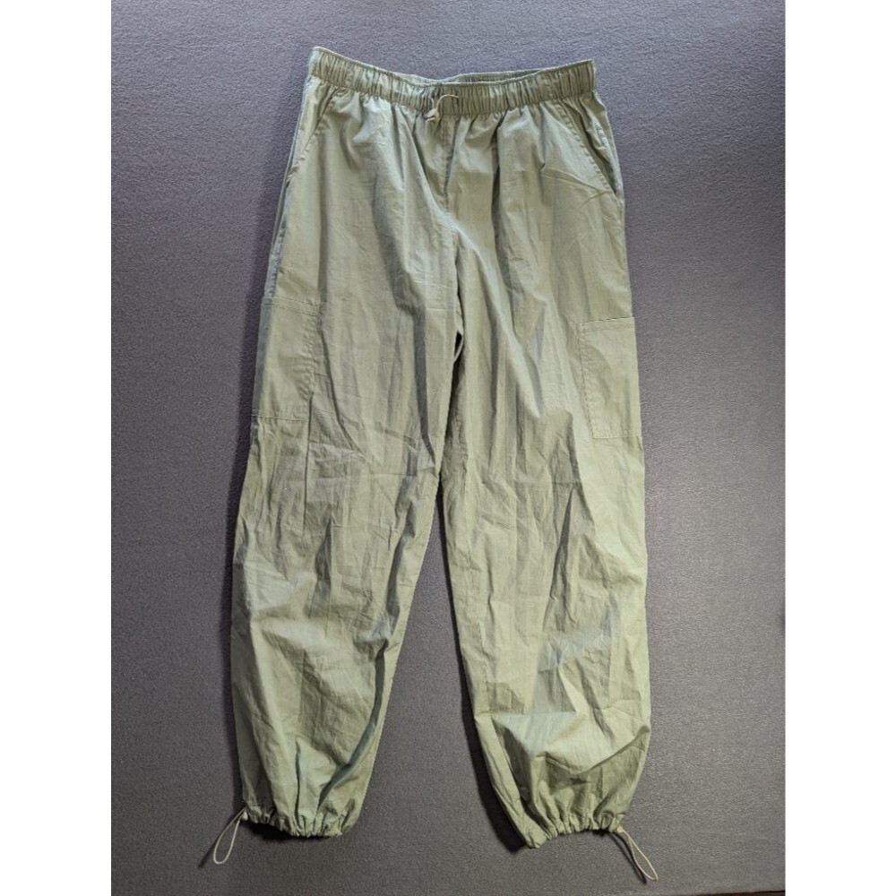 Hippie Rose Women's Olive Green Cargo Jogger Pants Elastic Waist Size Large